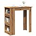 Tavolo Da Bar Con Ripiani Rovere 102x50x103,5 Cm In Truciolato - Foto miniatura 2