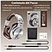 A71 Hi-Res Cuffie DJ Cablate Audio Stereo Silver /Brown - Foto miniatura 2