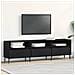 Mobile TV  Nero Rovere 150x30x44,5 cm Legno ingegnerizzato - Foto miniatura 4