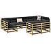 Set Divani da Giardino 9pz con Cuscini Legno Impregnato di Pino - Foto miniatura 3