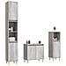 Set Mobili da Bagno 3 pz Grigio Sonoma in Legno Multistrato - Foto miniatura 4