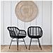 Set Di 2 Poltrone In Rattan Sintetico Nero Con Cuscini Cinta - Foto miniatura 3