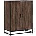 Scarpiera Rovere Marrone 75x38x97,5cm Legno Multistrato Metallo - Foto miniatura 1