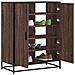 Scarpiera Rovere Marrone 75x38x97,5cm Legno Multistrato Metallo - Foto miniatura 2