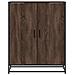 Scarpiera Rovere Marrone 75x38x97,5cm Legno Multistrato Metallo - Foto miniatura 4