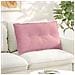 Cuscino per Schiena Rosa 80 x 50 cm Tessuto in Cords - Foto miniatura 2