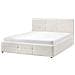 Letto Contenitore Bouclé Massognes 160 X 200 Cm Bianco Sporco - Foto miniatura 4