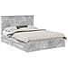 Letto con Contenitore con testiera Grigio cemento 150 x 200 cm - Foto miniatura 1