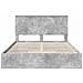 Letto con Contenitore con testiera Grigio cemento 150 x 200 cm - Foto miniatura 8