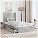 Letto con Contenitore con testiera Grigio cemento 90 x 200 cm - Foto miniatura 3