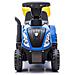 Cavalcabile spingi-camminatore trattore New Holland con rimorchio blu - Foto miniatura 1