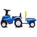Cavalcabile spingi-camminatore trattore New Holland con rimorchio blu - Foto miniatura 2