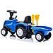 Cavalcabile spingi-camminatore trattore New Holland con rimorchio blu - Foto miniatura 3