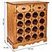 Mobile Portavini In Legno Color Miele 63x31x69,5h - Foto miniatura 7