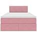 Letto con Contenitore con materasso Rosa 120 x 200 cm Velluto - Foto miniatura 7