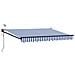 Tettuccio Elettrico Retrattile Blu e Bianco 3 x 2,5 m - Foto miniatura 1