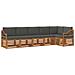 Set divani 6 pcs Naturale e Antracite Legno di Acacia Massello - Foto miniatura 1