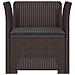 Poltrona a 1 Posto con Cuscino Aspetto Rattan PP Marrone - Foto miniatura 3
