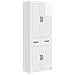 Set di armadi 2 pcs Bianco Lucido Legno ingegnerizzato - Foto miniatura 1