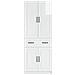 Set di armadi 2 pcs Bianco Lucido Legno ingegnerizzato - Foto miniatura 4