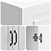 Set di armadi 2 pcs Bianco Lucido Legno ingegnerizzato - Foto miniatura 7