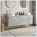 Set di Armadi da Bagno 3 pz Grigio Cemento 62,5 x 44,5 x 50 cm - Foto miniatura 3