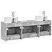 Set di Armadi da Bagno 3 pz Grigio Cemento 62,5 x 44,5 x 50 cm - Foto miniatura 6