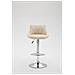 Sgabello Design Lazio In Similpelle I Sgabello Girevole Con Poggiapiedi I Sedia Alta Da Cucina Regolabile 83-104 CM I Sgabello Bar Imbottito Crema - Foto miniatura 2