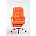 Sedia Ufficio Massaggiante Pacific V2 - Poltrona Relax 5 Programmi di Massaggio - Sedia Ergonomica in Similpelle con Poggiapiedi Estraibile e Altezza Regolabile e Girevole, Max 150 kg Arancione - Foto miniatura 2