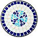 Tavolino Da Balcone Sgabello Portafiori Decorato A Mosaico 30 X 30 X 61,5 Cm - Bianco / blu - Foto miniatura 3