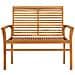 Panca da Giardino con Cuscino Antracite 112 cm in Legno di Teak - Foto miniatura 3