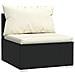 Set Divani Da Giardino 10 Pz Con Cuscini In Polyrattan Nero - Foto miniatura 2