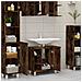 Armadietto Bagno Rovere Fumo 60x32x53,5 Cm In Legno Multistrato - Foto miniatura 10