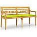 Panchina Batavia Cuscino Verde Chiaro 150cm Legno Massello Teak - Foto miniatura 2