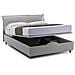 Letto Matrimoniale Clorinda, Letto Contenitore Sfoderabile Con Testiera E Giroletto Contenitore Imbottiti, 100% Made In Italy, Con Materasso Cm 160x200 Incluso, Grigio - Foto miniatura 3