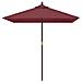 Ombrellone Da Giardino Con Palo In Legno Bordeaux 198x198x231cm - Foto miniatura 3