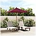 Ombrellone Da Giardino Con Palo In Legno Bordeaux 198x198x231cm - Foto miniatura 1