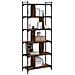 Libreria Rovere Fumo 6 Ripiani 76x32x192 Cm Legno Multistrato - Foto miniatura 3