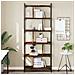 Libreria Rovere Fumo 6 Ripiani 76x32x192 Cm Legno Multistrato - Foto miniatura 1