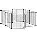 Gabbia Per Animali 8 Pannelli Con Porta Nero 35x35 Cm Acciaio - Foto miniatura 7