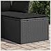 Sgabello Giardino Con Cuscino Nero 55x55x37 Cm In Polyrattan - Foto miniatura 1