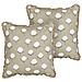 Set Di 2 Cuscini Psilotales Cotone 45 X 45 Cm Beige Trama Floreale - Foto miniatura 7