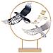 Accessorio Decorativo Uccello Samarium Metallo Oro - Foto miniatura 3