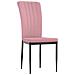 Sedie Da Pranzo 2 Pz Rosa In Velluto - Foto miniatura 3