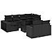 Set Divani Da Giardino 11 Pz Con Cuscini In Polyrattan Nero - Foto miniatura 2
