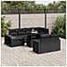 Set Divani Da Giardino 11 Pz Con Cuscini In Polyrattan Nero - Foto miniatura 1