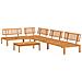 Set Divano Pallet Da Giardino 5 Pz In Legno Massello Di Acacia - Foto miniatura 2