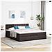 Struttura Letto Pouf Con Materasso 160x200 Cm In Tessuto - Foto miniatura 3