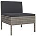 Set Divani Da Giardino 5 Pz Con Cuscini In Polyrattan Grigio - Foto miniatura 2