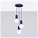 Sollux Lighting Lampada A Sospensione Halo 3p Ultramarine Sl.1740 - Moderno Lampada A Sospensione Oltremare 125x25x25 Cm - Foto miniatura 2